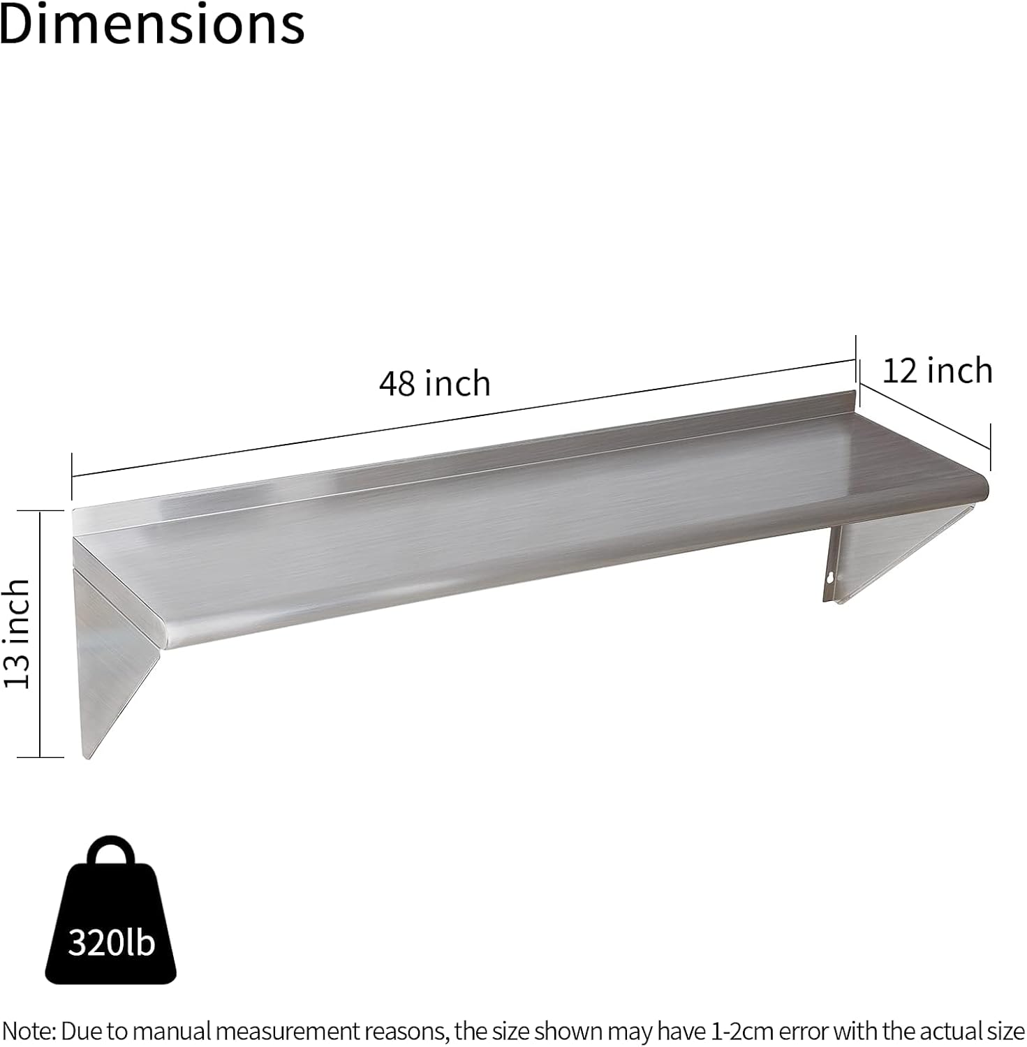 2 Pack Stainless Steel Shelf 1 - Wall Shelf Commercial Kitchen 评论和价格