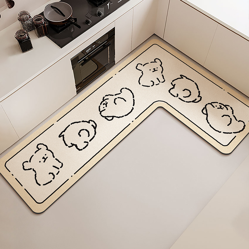 L-shaped Kitchen Floor Mat Wat - Commercial Kitchen Vinyl 评论和价格