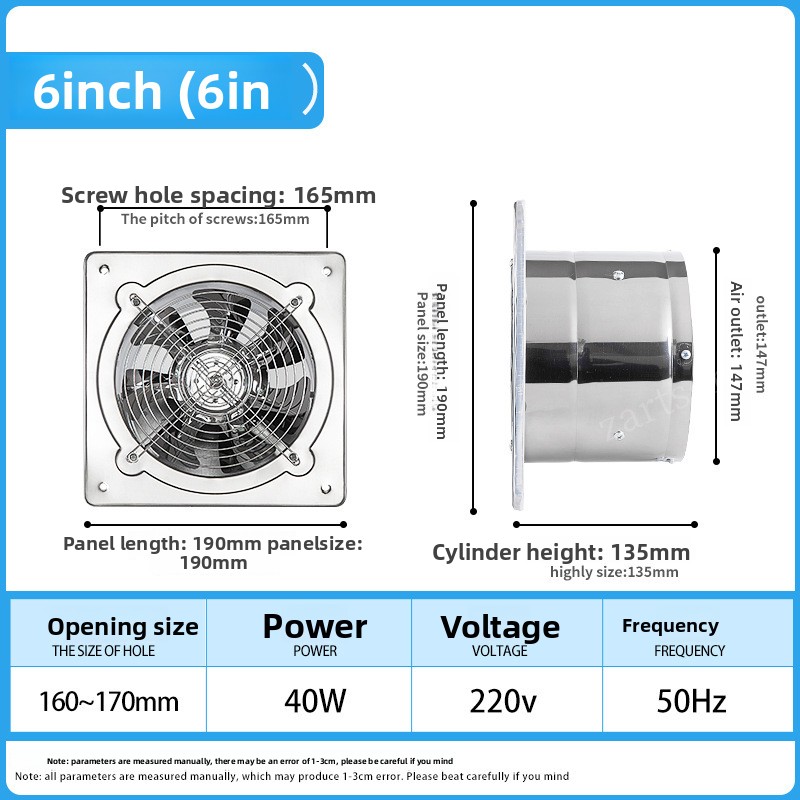 6''7''8'' Stainless Steel Kitc - Commercial Kitchen Exhaust Fan 评论和价格