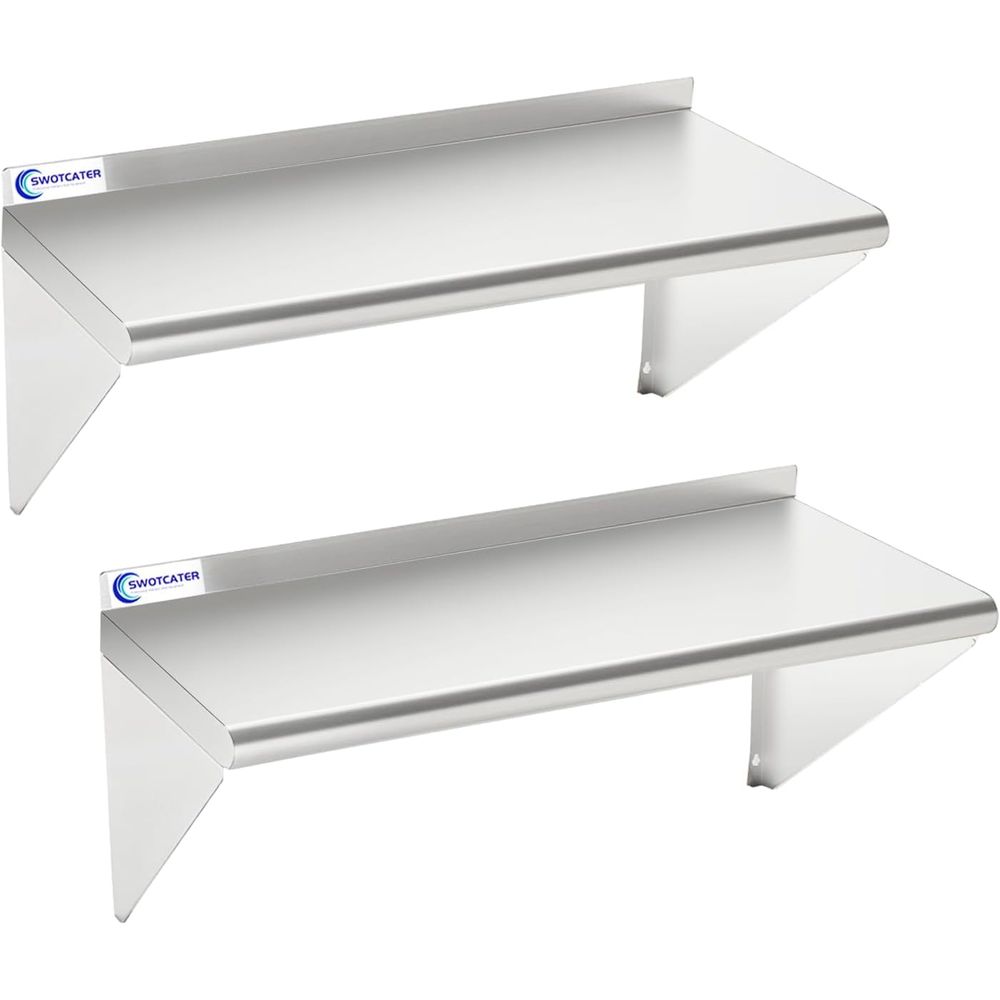 2 Pack Stainless Steel Shelves - Wall Shelf Commercial Kitchen 评论和价格