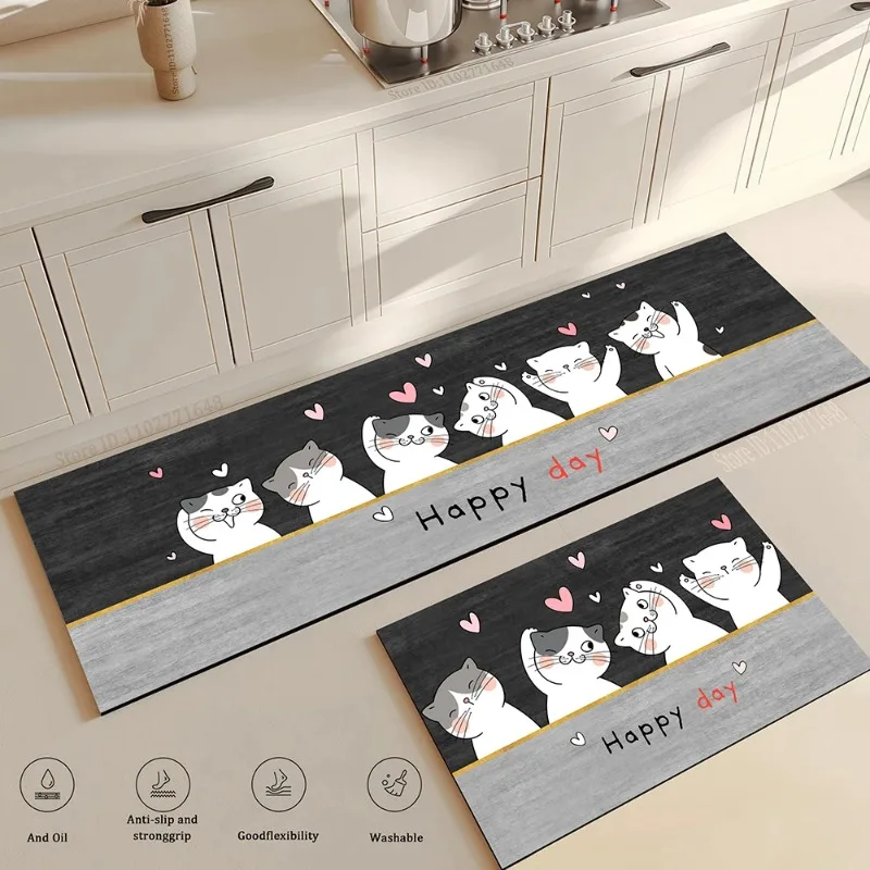 Cat Kitchen Corner  Long Floor - Commercial Kitchen Vinyl 评论和价格